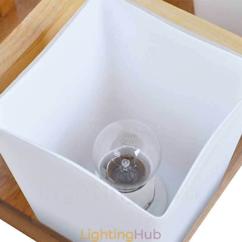 4 Light Modern Contemporary Flush Mount Ceiling Lights with Glass Shade