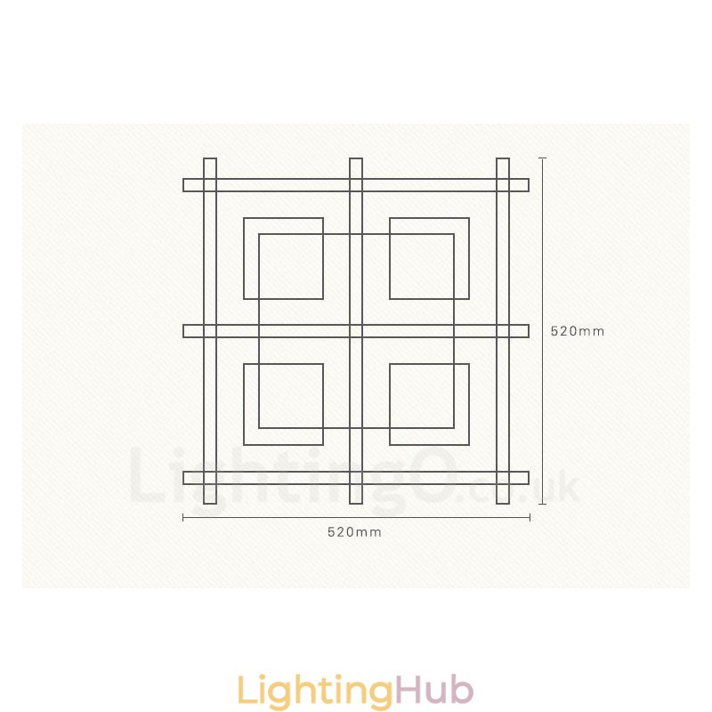 4 Light Modern Contemporary Flush Mount Ceiling Lights with Glass Shade