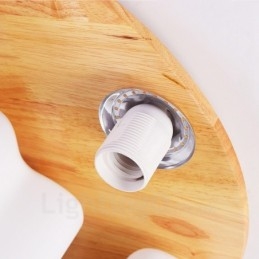 3 Light Modern Contemporary Flush Mount Ceiling Lights with Glass Shade