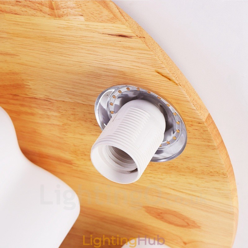 3 Light Modern Contemporary Flush Mount Ceiling Lights with Glass Shade