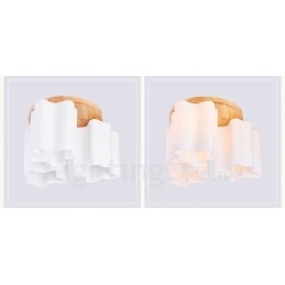 3 Light Modern Contemporary Flush Mount Ceiling Lights with Glass Shade