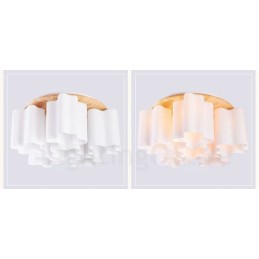 6 Light Modern Contemporary Flush Mount Ceiling Lights with Glass Shade