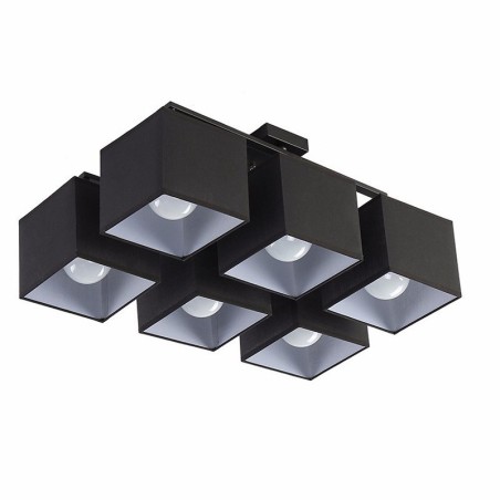 6 Light Modern Contemporary Black Flush Mount Ceiling Lights with Fabric Shade 6 Light Modern Contemporary Black Flush Mount Ceiling Lights with Fabric Shade