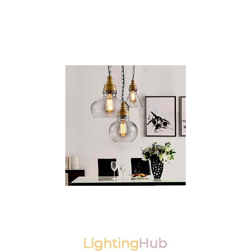 3 Light Modern Contemporary Mini Style Metal Chandelier Pendant Light
