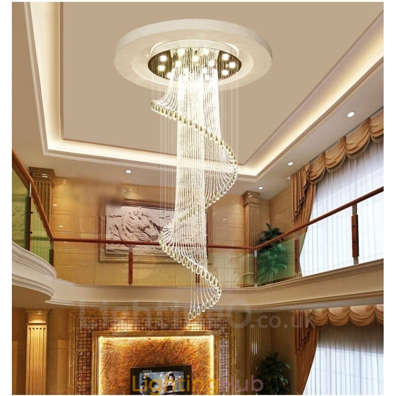 15 Lights Modern Crystal Ceiling Pendant Light Indoor Chandelier Lighting Lamps Fixtures with Bulbs