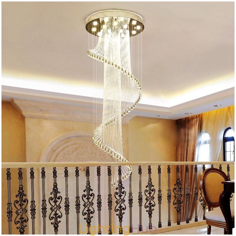 15 Lights Modern Crystal Ceiling Pendant Light Indoor Chandelier Lighting Lamps Fixtures with Bulbs