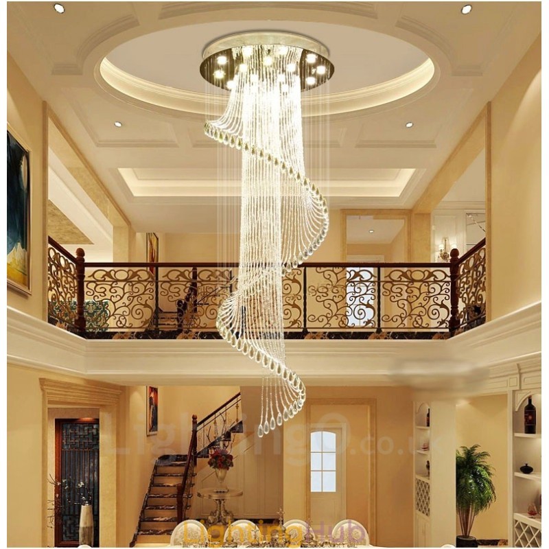 15 Lights Modern Crystal Ceiling Pendant Light Indoor Chandelier Lighting Lamps Fixtures with Bulbs