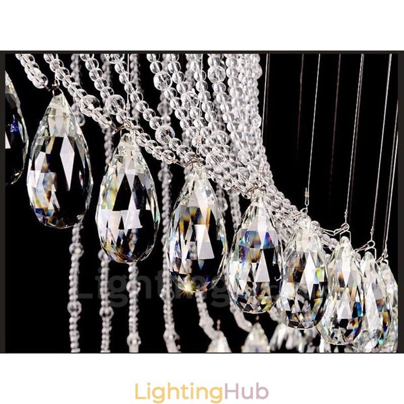 15 Lights Modern Crystal Ceiling Pendant Light Indoor Chandelier Lighting Lamps Fixtures with Bulbs