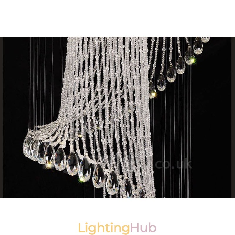 15 Lights Modern Crystal Ceiling Pendant Light Indoor Chandelier Lighting Lamps Fixtures with Bulbs