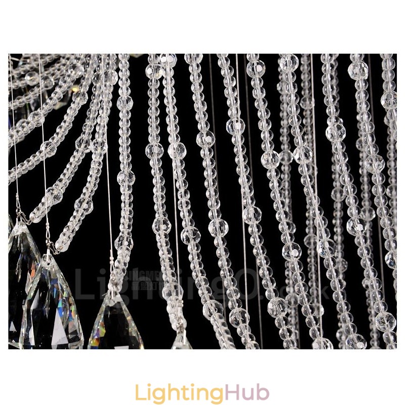15 Lights Modern Crystal Ceiling Pendant Light Indoor Chandelier Lighting Lamps Fixtures with Bulbs