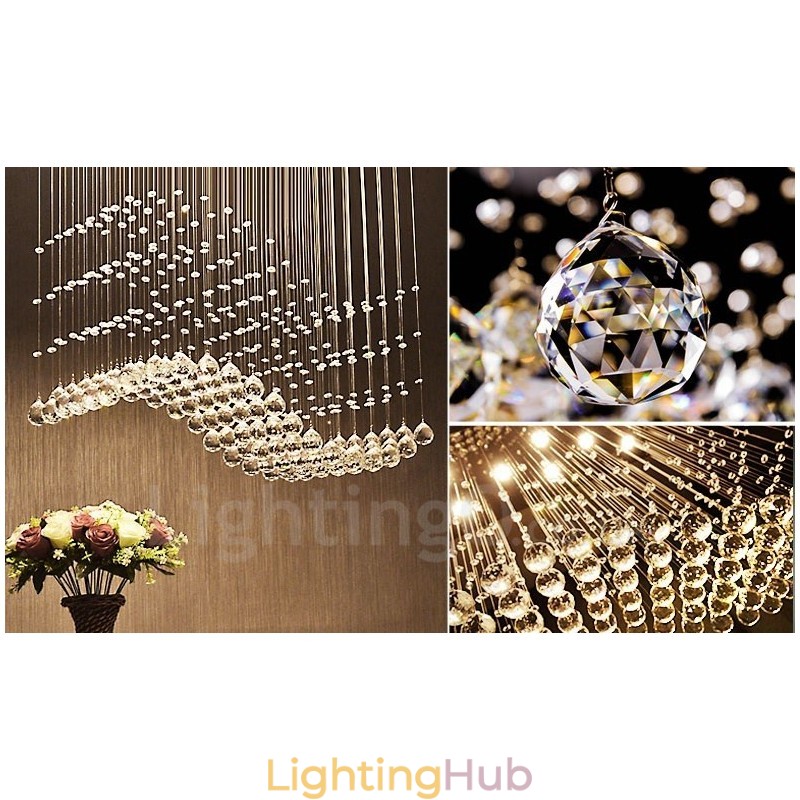Modern Crystal Ceiling Pendant Light Indoor Chandelier Lighting Lamps Fixtures