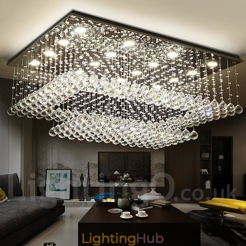 Modern Crystal Ceiling Pendant Light Indoor Chandelier Lighting Lamps Fixtures