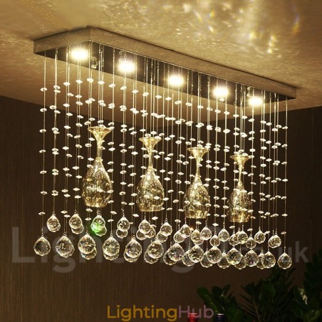 5 Lights Modern Crystal Ceiling Pendant Light Indoor Chandelier Lighting Lamps Fixture 5 Lights Modern Crystal Ceiling Pendant Light Indoor Chandelier Lighting Lamps Fixture