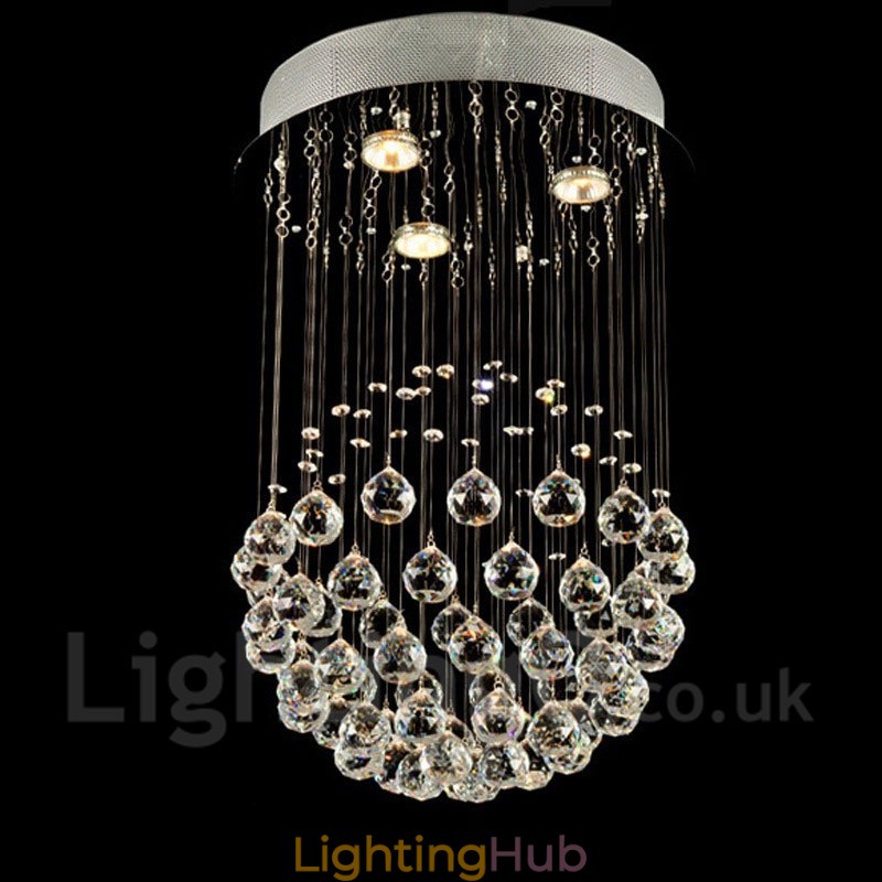 3 Light Modern Crystal Ceiling Pendant Light Indoor Chandelier Lighting Lamps Fixtures