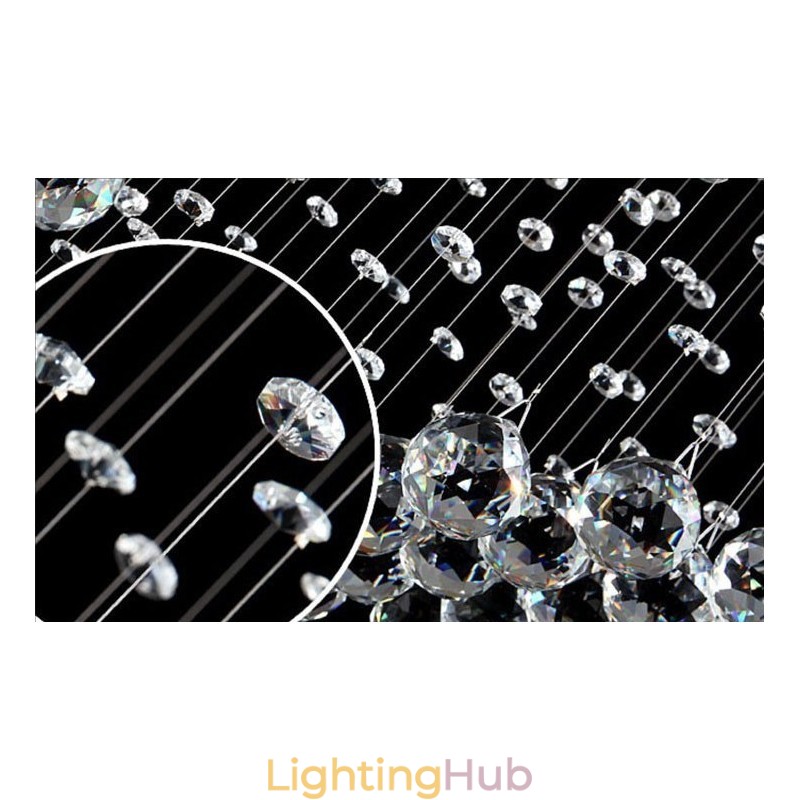 Extra Length 5 Meter Modern Crystal Ceiling Pendant Light Indoor Chandelier Lighting Lamps Fixtures