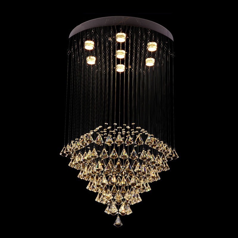 7 Lights Modern Crystal Ceiling Pendant Light Indoor Chandelier Lighting Lamps Fixtures
