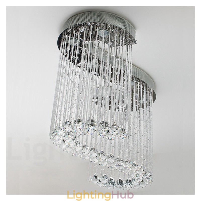 6 Lights Modern Crystal Ceiling Pendant Light Indoor Chandelier Lighting Lamps Fixtures