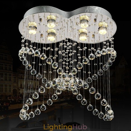 6 Lights Modern Crystal Ceiling Pendant Light Indoor Chandelier Lighting Lamps Fixtures 6 Lights Modern Crystal Ceiling Pendant Light Indoor Chandelier Lighting Lamps Fixtures