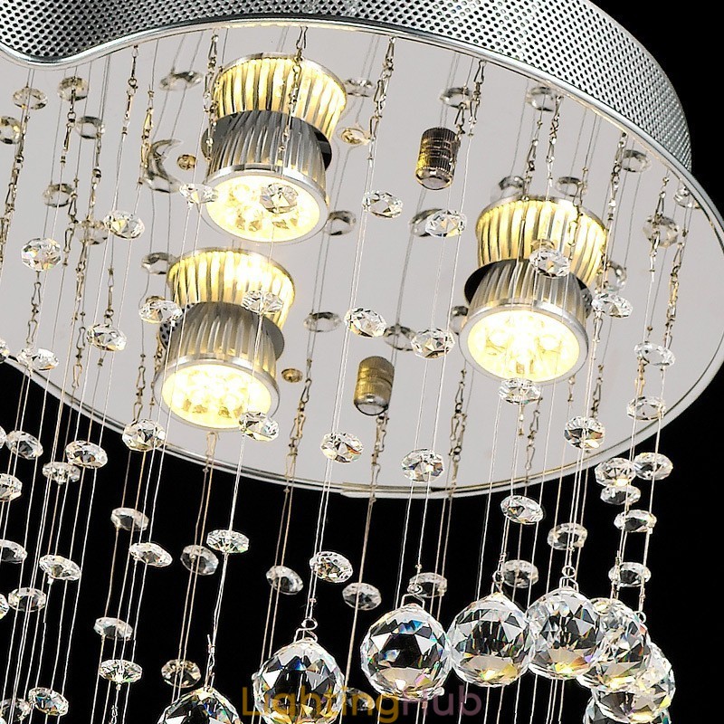 6 Lights Modern Crystal Ceiling Pendant Light Indoor Chandelier Lighting Lamps Fixtures
