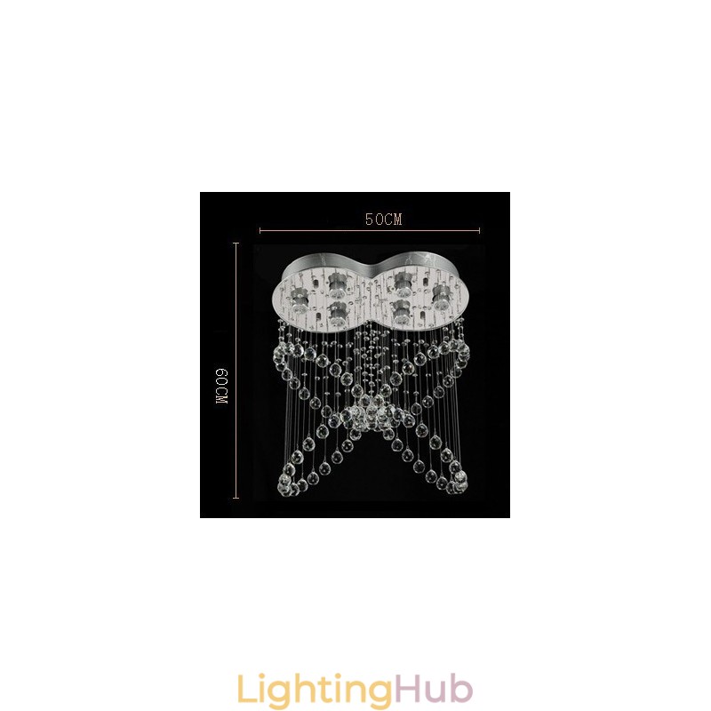 6 Lights Modern Crystal Ceiling Pendant Light Indoor Chandelier Lighting Lamps Fixtures