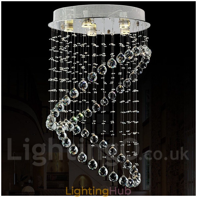 5 Lights Modern Crystal Ceiling Pendant Light Indoor Chandelier Lighting Lamps Fixtures