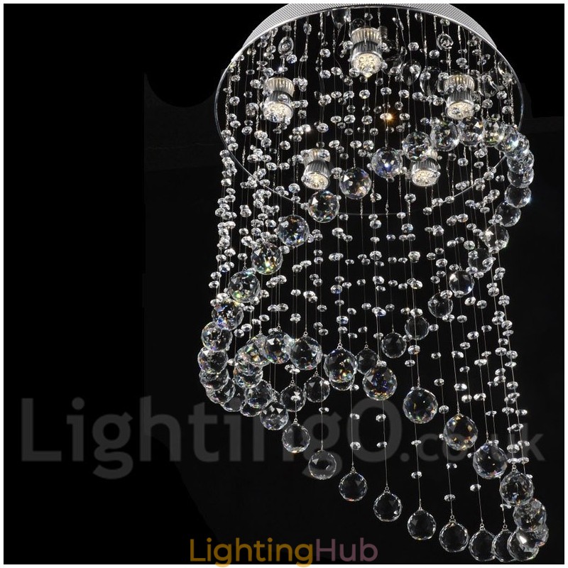 5 Lights Modern Crystal Ceiling Pendant Light Indoor Chandelier Lighting Lamps Fixtures