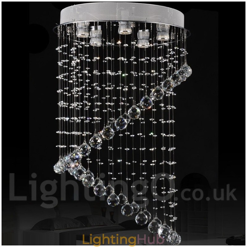 5 Lights Modern Crystal Ceiling Pendant Light Indoor Chandelier Lighting Lamps Fixtures