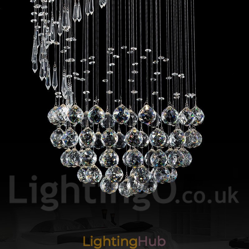6 Lights Modern Crystal Ceiling Pendant Light Indoor Chandelier Lighting Lamps Fixtures