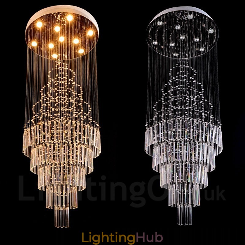 10 Lights Modern Crystal Ceiling Pendant Light Indoor Chandelier Lighting Lamps Fixtures