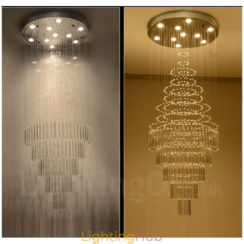 10 Lights Modern Crystal Ceiling Pendant Light Indoor Chandelier Lighting Lamps Fixtures