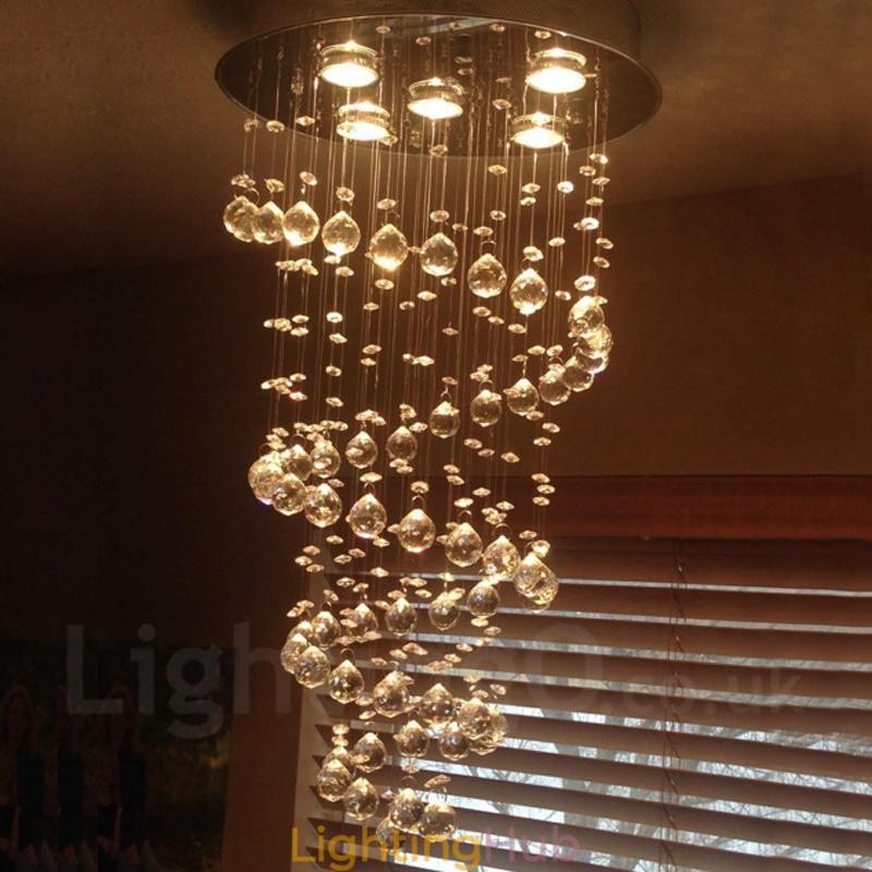 5 Lights Modern Crystal Ceiling Pendant Light Indoor Chandelier Lighting Lamps Fixtures