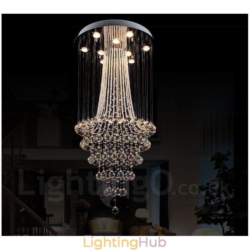9 Lights Modern Crystal Ceiling Pendant Light Indoor Chandelier Lighting Lamps Fixtures