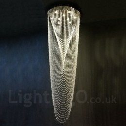 9 Lights Modern Crystal Ceiling Pendant Light Indoor Chandelier Lighting Lamps Fixtures