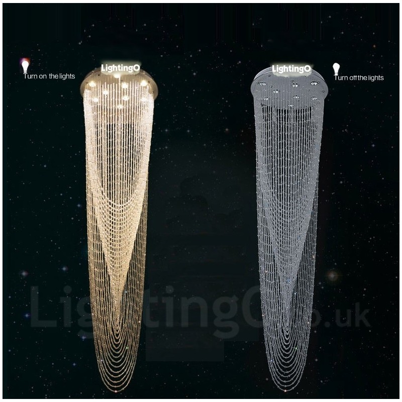 9 Lights Modern Crystal Ceiling Pendant Light Indoor Chandelier Lighting Lamps Fixtures