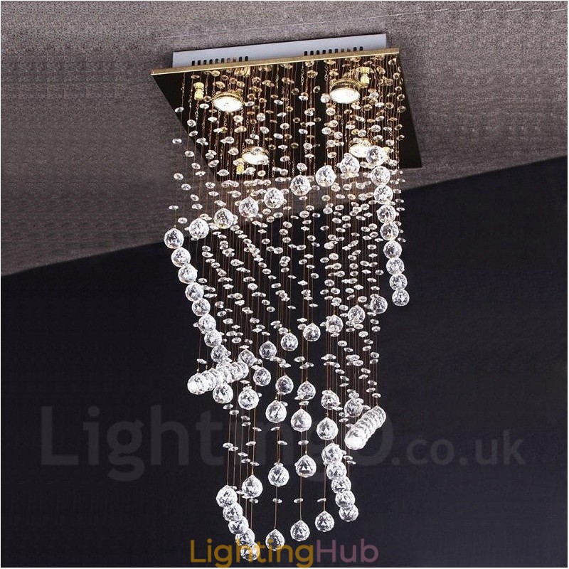 4 Lights Modern Crystal Ceiling Pendant Light Indoor Chandelier Lighting Lamps Fixtures