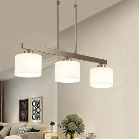 3 Lights Modern Chrome Pendant Light Indoor Chandelier Home Hanging Lighting Lamps Fixtures with Glass Shades 3 Lights Modern Chrome Pendant Light Indoor Chandelier Home Hanging Lighting Lamps Fixtures with Glass Shades