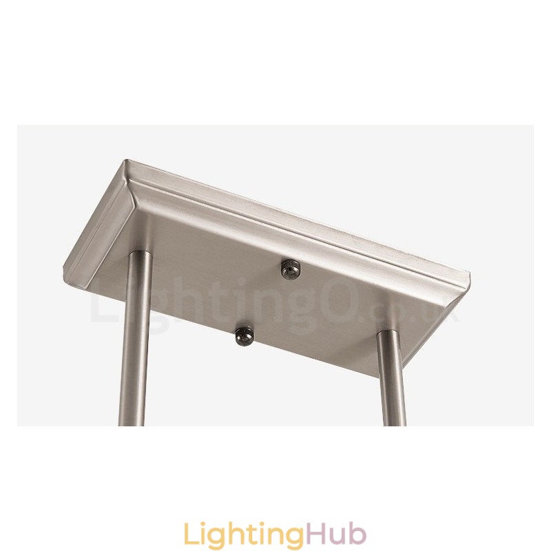 3 Lights Modern Chrome Pendant Light Indoor Chandelier Home Hanging Lighting Lamps Fixtures with Glass Shades