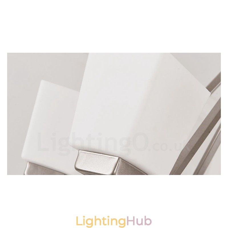 4 Lights Chrome Pendant Light Indoor Modern Chandelier Home Hanging Lighting Lamps Fixtures with Glass Shades