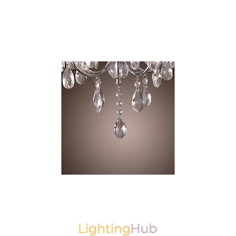 Traditional Classic Crystal Chrome Metal Chandelier