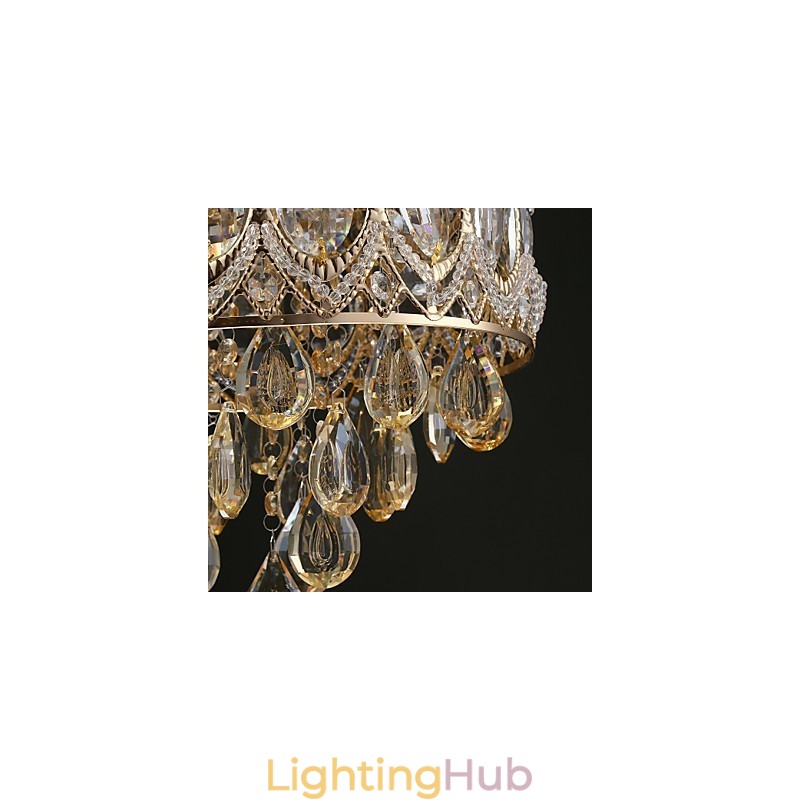 Gold Romantic Champagne Crystal Chandelier