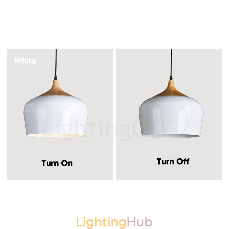 1 Light Modern Contemporary Pendant Light Pendant Lamp with White Red Blue Shade