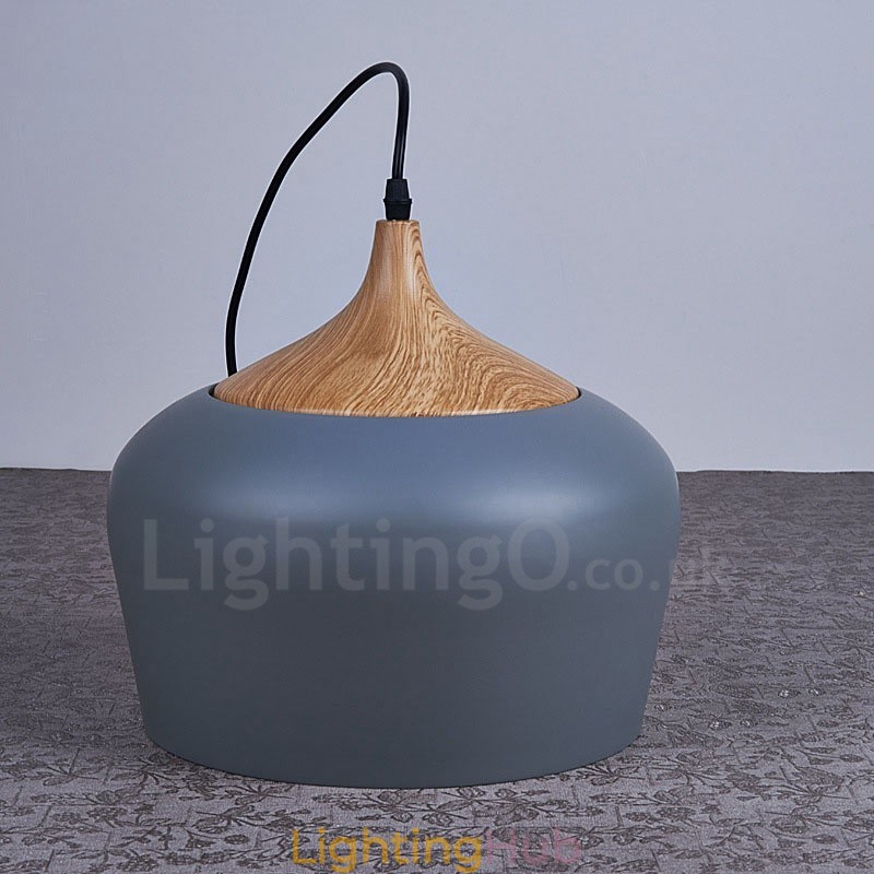 1 Light Modern Contemporary Pendant Light Pendant Lamp with White Red Blue Shade