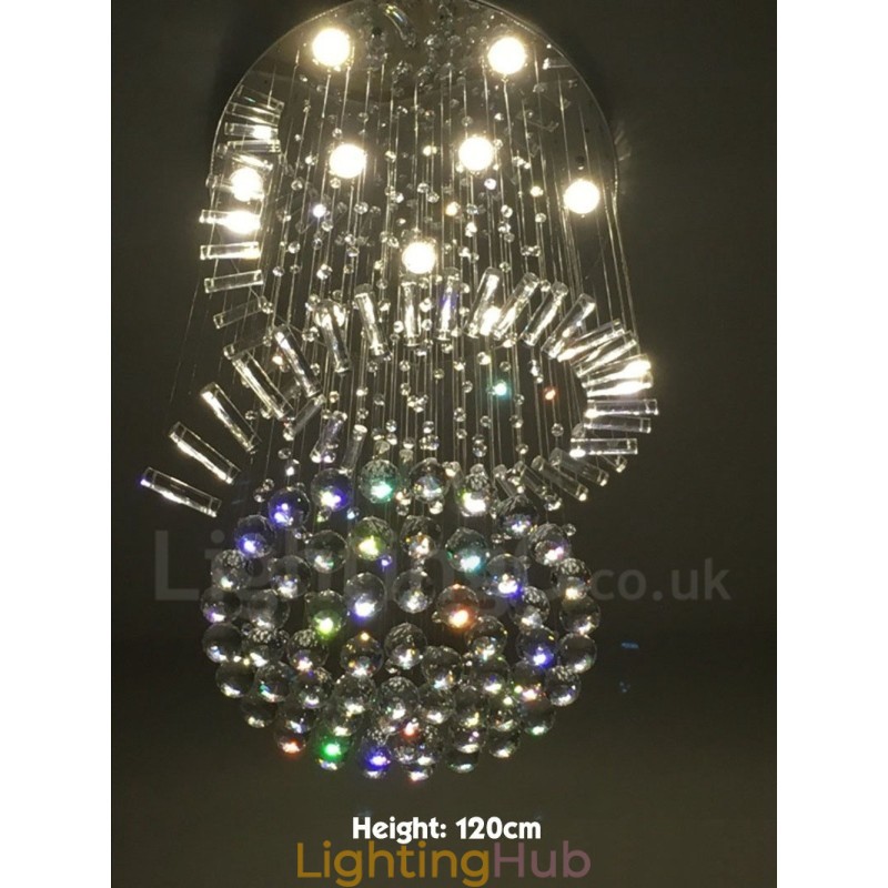 9 Lights Modern K9 Crystal Ceiling Pendant Light Indoor Chandelier Lighting Lamps Fixtures