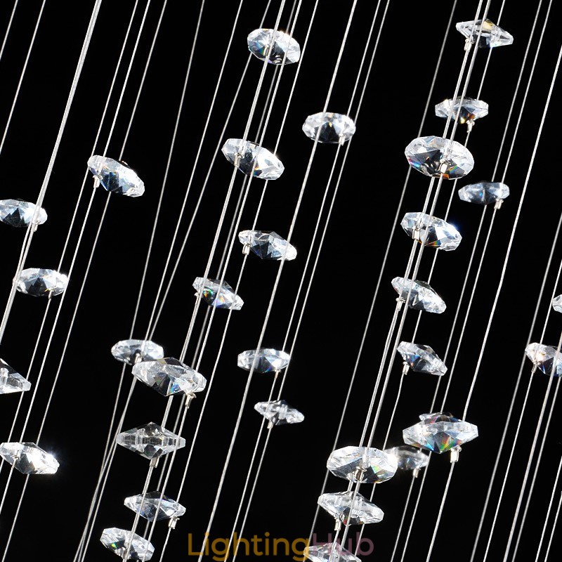 15 Lights Modern K9 Crystal Ceiling Pendant Light Indoor Chandelier Lighting Lamps Fixtures