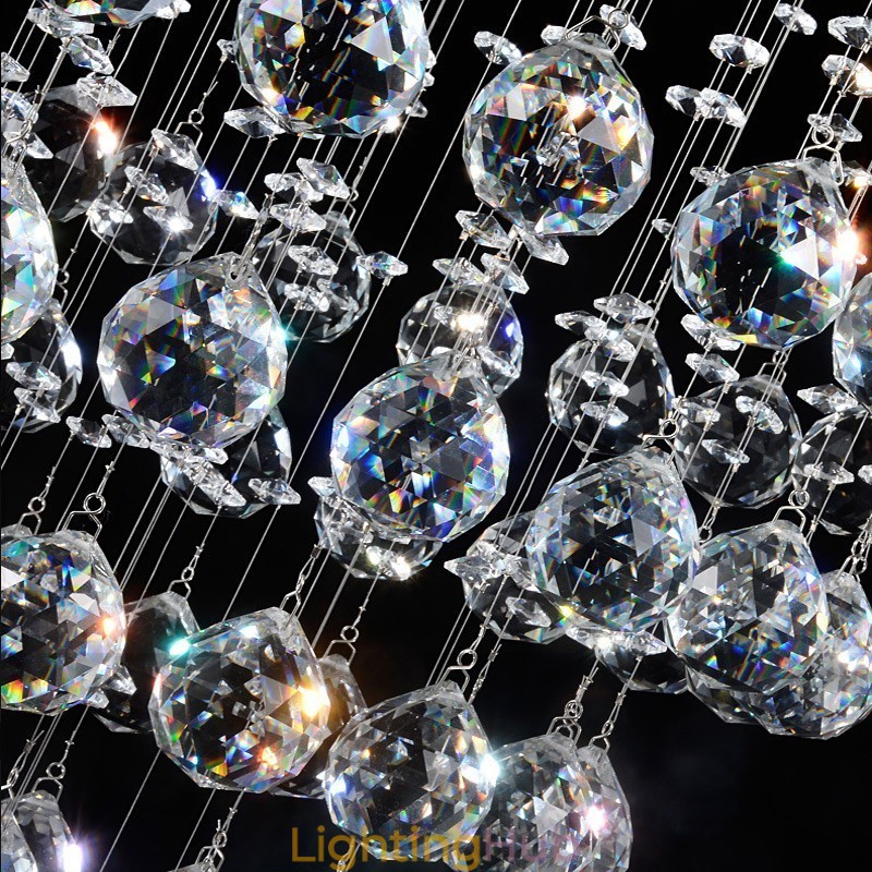 15 Lights Modern K9 Crystal Ceiling Pendant Light Indoor Chandelier Lighting Lamps Fixtures
