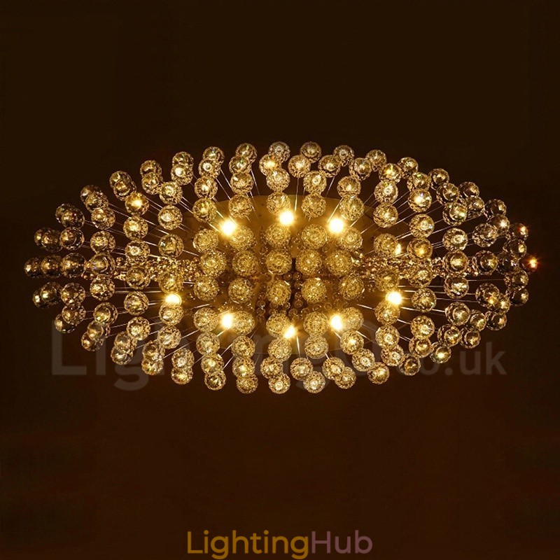 10 Lights Modern K9 Crystal Ceiling Pendant Light Indoor Chandelier Lighting Lamps Fixtures