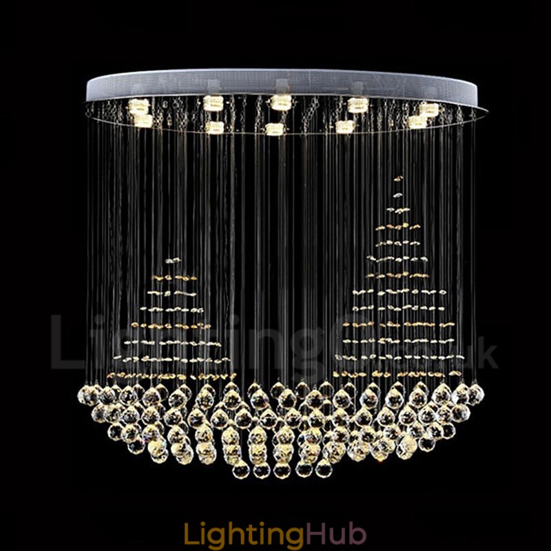 10 Lights Modern K9 Crystal Ceiling Pendant Light Indoor Chandelier Lighting Lamps Fixtures