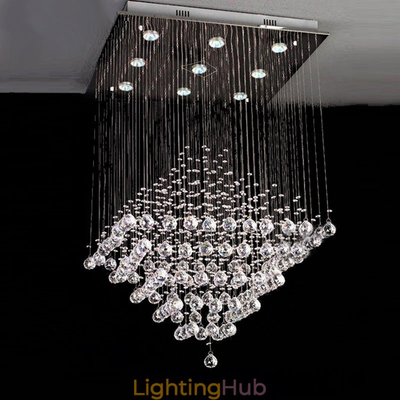 9 Lights Modern K9 Crystal Ceiling Pendant Light Indoor Chandelier Lighting Lamps Fixtures