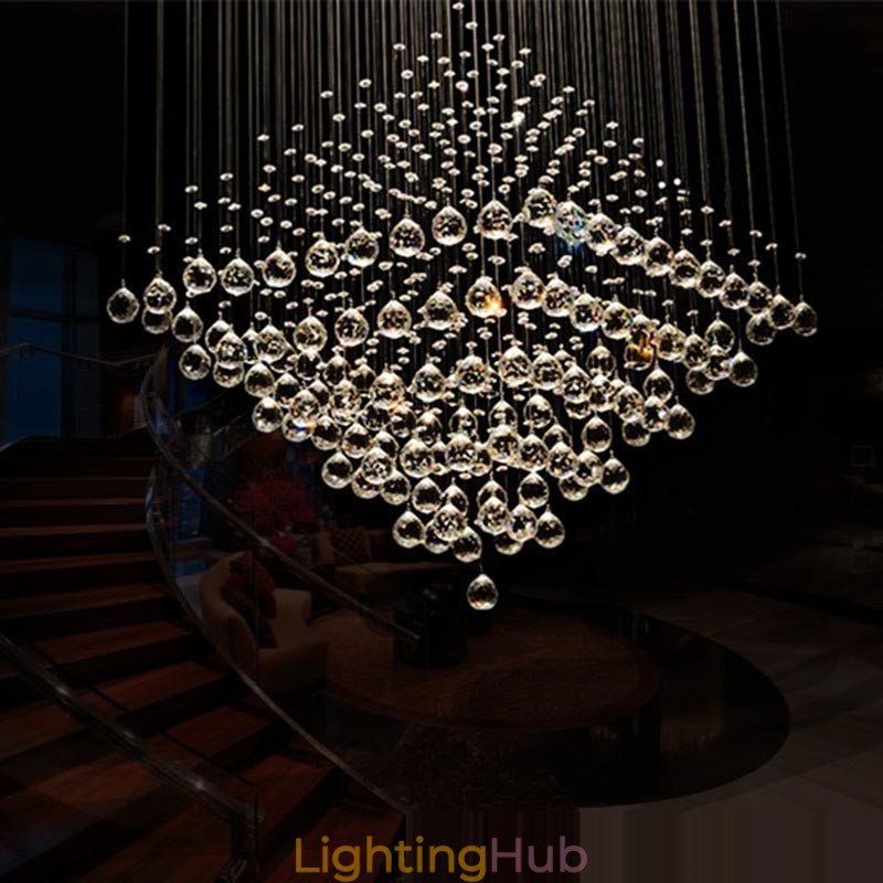9 Lights Modern K9 Crystal Ceiling Pendant Light Indoor Chandelier Lighting Lamps Fixtures