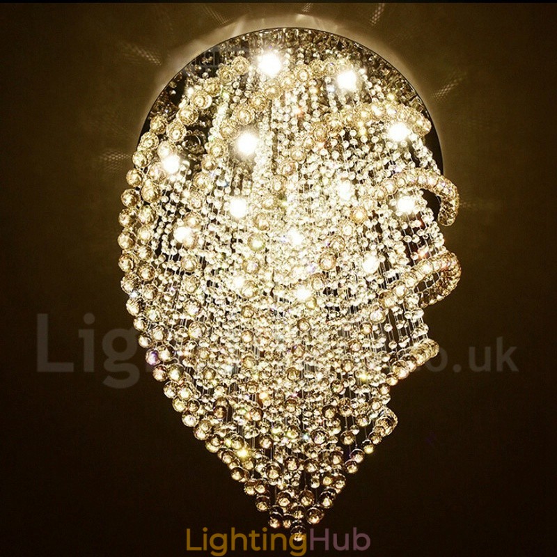 15 Lights Modern K9 Crystal Ceiling Pendant Light Indoor Chandelier Lighting Lamps Fixtures